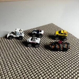 Vintage Road Champs Micro Vehicles Lot of 5 Semi Truck Police SUV Camo 1990s